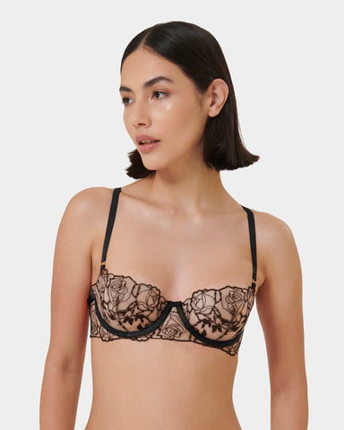 Rosalie Wired Bra Black/Sheer